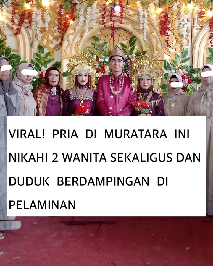 Viral, laki laki menikahi dua istri sekaligus!!