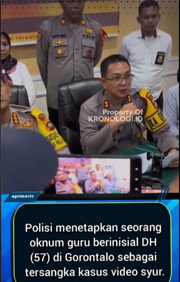 Satreskrim Polres Gorontalo telah menetapkan oknum guru pria Madrasah Aliyah Negeri (MAN) berinisial DH pemeran video m3sum dengan siswinya yang menghebohkan dan viral menjadi tersangka