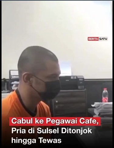 Seorang pria di Kota Makassar, Sulawesi Selatan, tew4s setelah ditonj0k usai cabul terhadap seorang karyawan kafe.