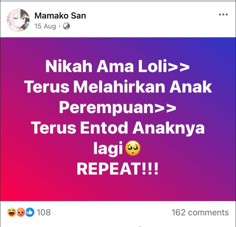 Viral Klarifikasi dari akun mamako can , penyebar konten pedopil