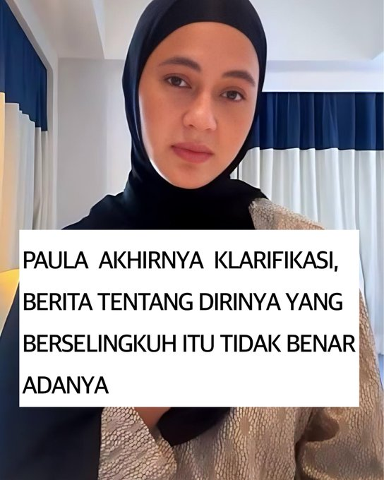 setelah beredar luasnya kabar miring mengenai dirinya yang dituduh berselingkuh, Paula Eleonora Verhoeven akhirnya memberikan klarifikasi resmi.