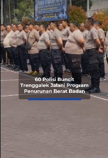 Trenggalek – Dalam upaya meningkatkan kebugaran dan profesionalisme anggotanya, Polres Trenggalek meluncurkan program penurunan berat badan khusus untuk para personel yang memiliki berat badan berlebih, terutama yang memiliki perut buncit.