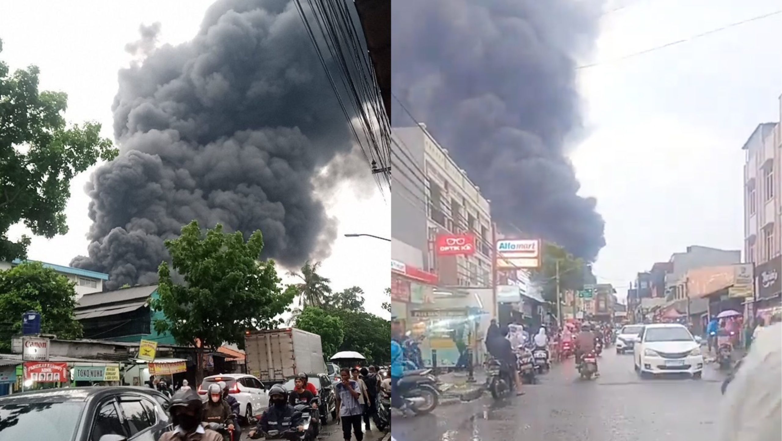 Viral! Kebakaran Hebat Melanda PT Indo Raya Karawaci