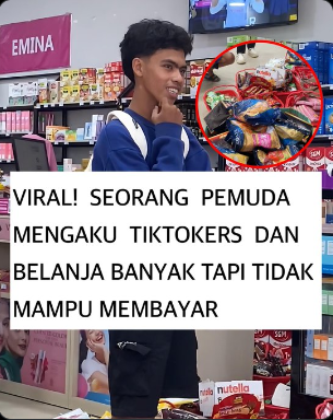 Jagat maya kembali dihebohkan dengan kejadian tak biasa yang melibatkan seorang pemuda yang mengaku sebagai TikTokers. Kejadian ini menjadi viral setelah pemuda tersebut terlihat belanja banyak barang di sebuah toko namun tidak mampu membayar