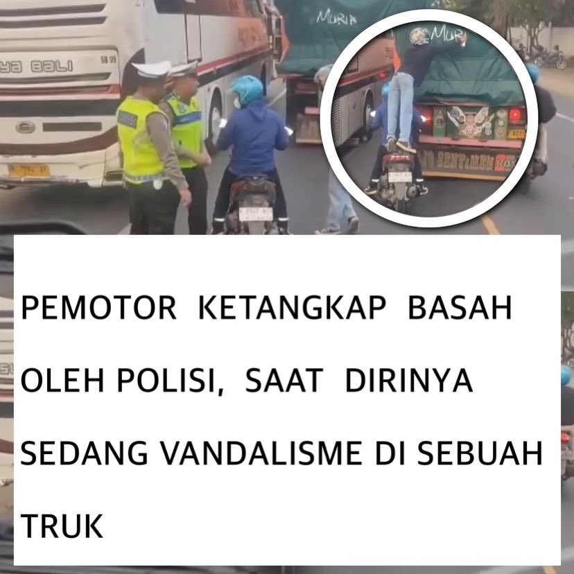 Viral! Pemotor Tertangkap Basah Saat Lakukan Aksi Vandalisme