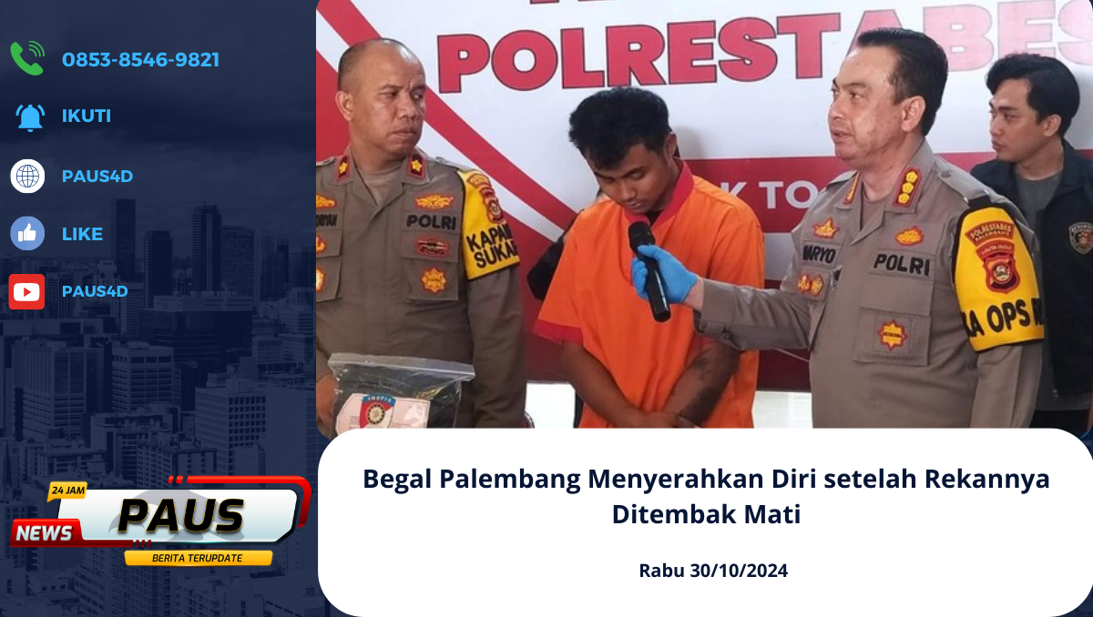 Begal Palembang Menyerahkan Diri setelah Rekannya Ditembak Mati