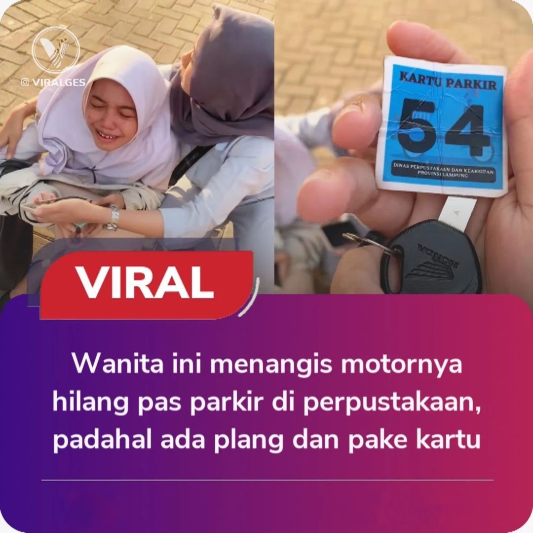 Viral! Mahasiswi Menangis Saat Motor Hilang di Perpustakaan