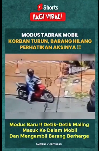 Modus Baru !! Detik-Detik Maling Masuk Ke Dalam Mobil Dan Mengambil Barang Berharga