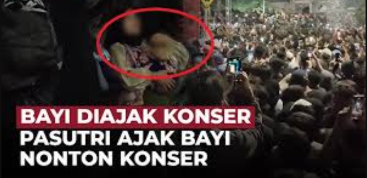 Viral! Sepasang Suami Istri Ajak Balita Nonton Konser Musik