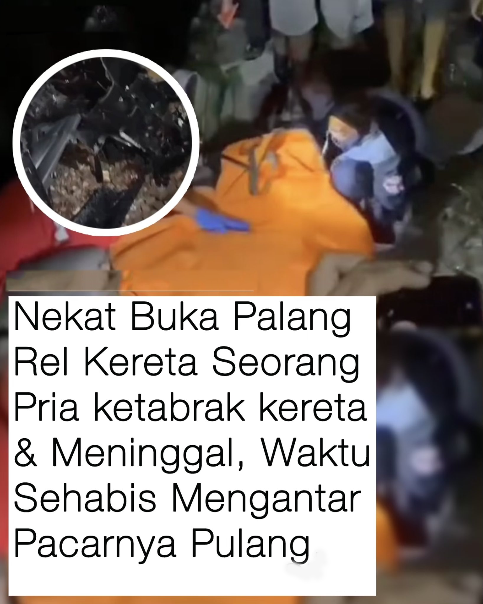 Sebuah insiden tragis terjadi ketika seorang pria mengalami kecelakaan fatal setelah nekat membuka palang rel kereta api. Peristiwa tersebut terjadi setelah pria tersebut mengantar pacarnya pulang.