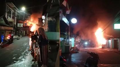 Viral‼️ Pemotor Tabrak Pom Bensin Mini, Terbakar dan Tewas