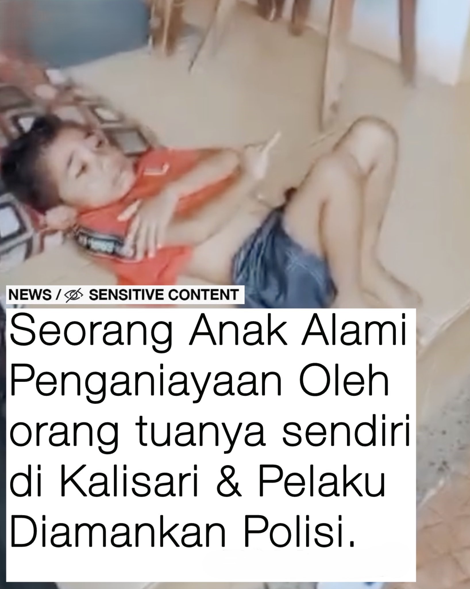 Tragis! Anak di Kalisari Dianiaya Orang Tua, Pelaku Ditahan