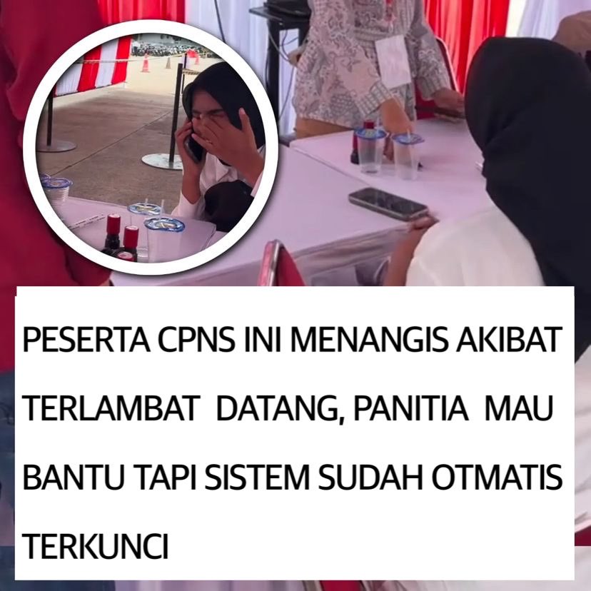 Viral! Peserta CPNS Menangis karena Terlambat di Tes Kemenkumham