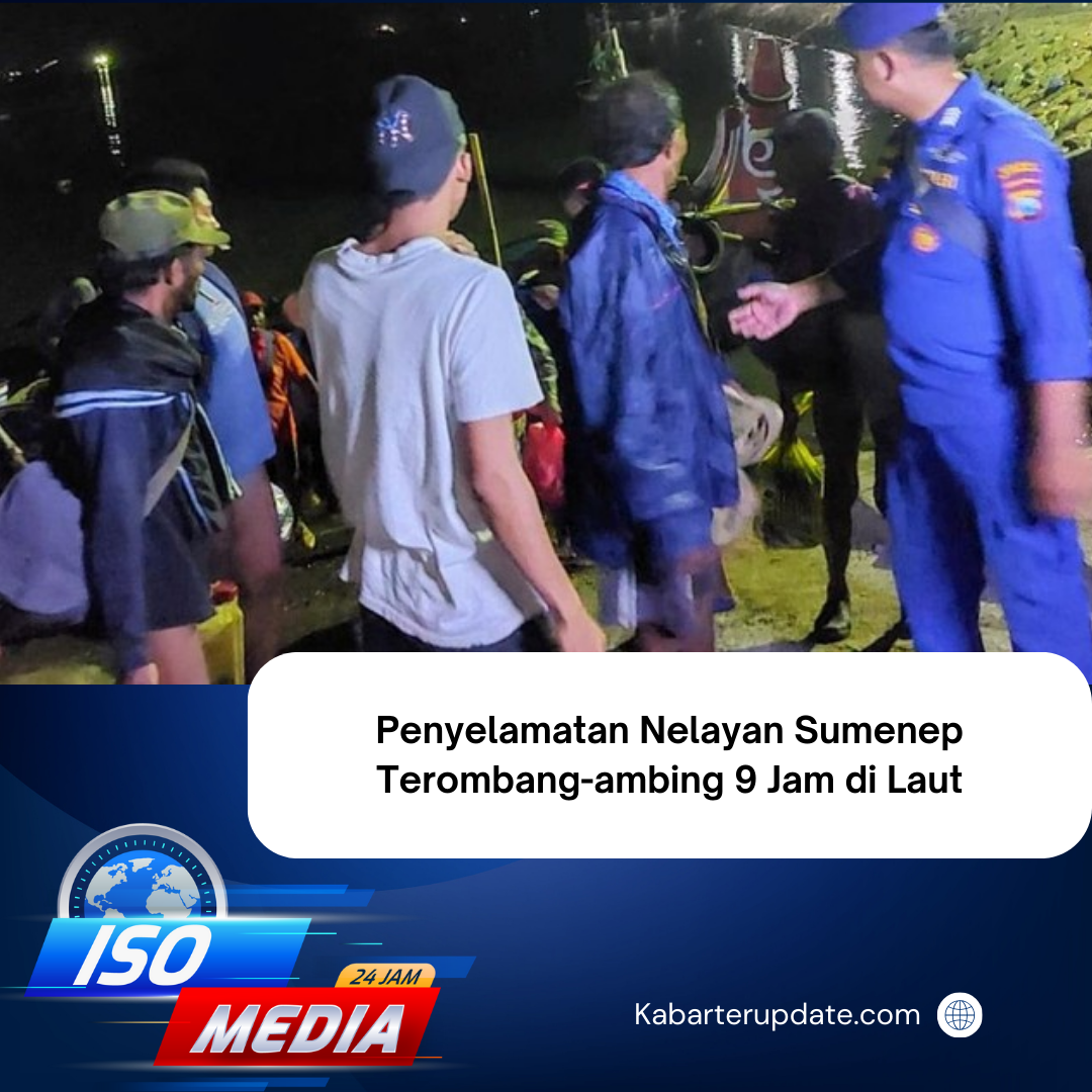 Momen Dramatis Penyelamatan Nelayan Sumenep Terombang-ambing 9 Jam di Laut